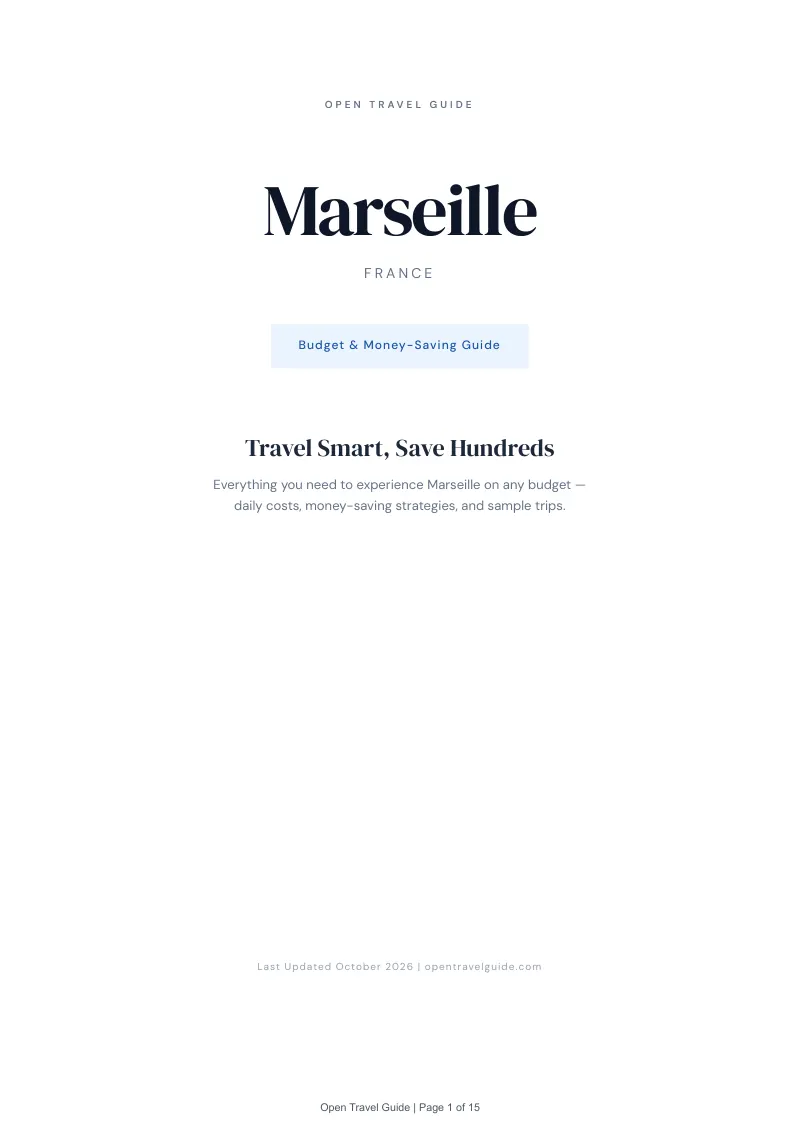 Marseille Budget & Money-Saving Guide: Cover
