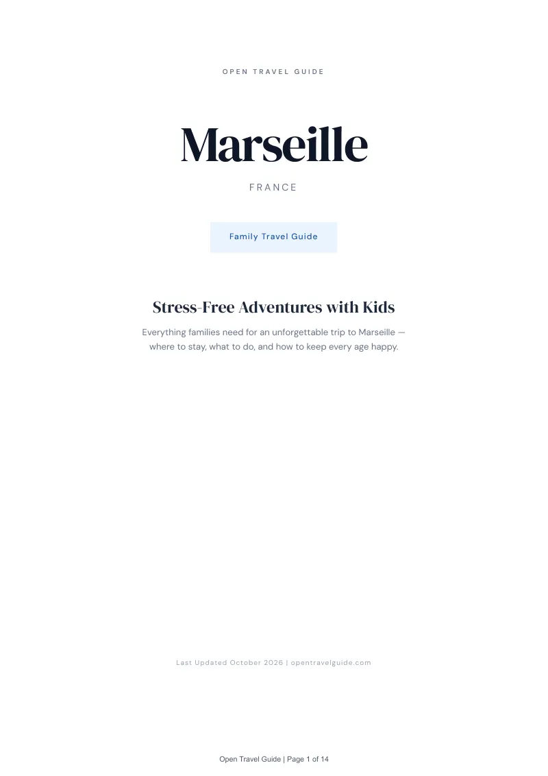 Marseille Family Travel Guide: Cover