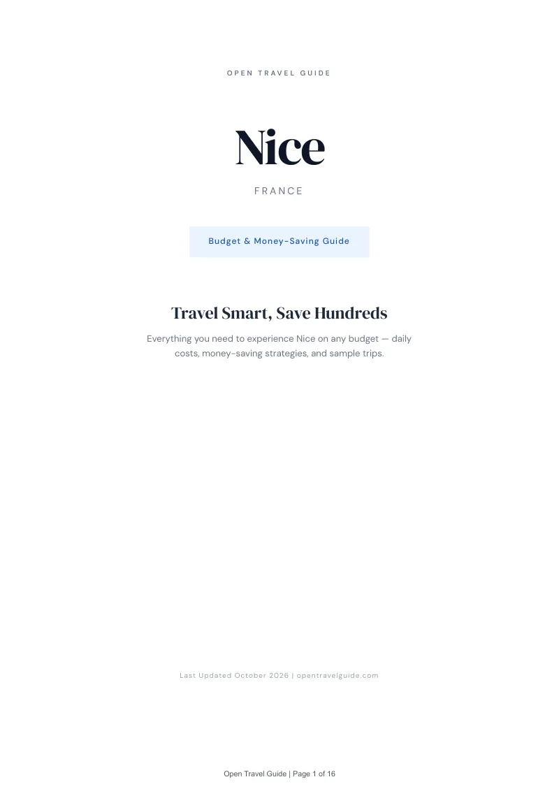 Nice Budget & Money-Saving Guide: Cover