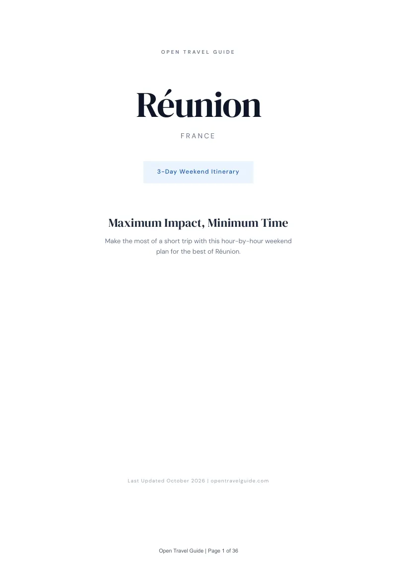 Réunion 3-Day Weekend Itinerary: Cover