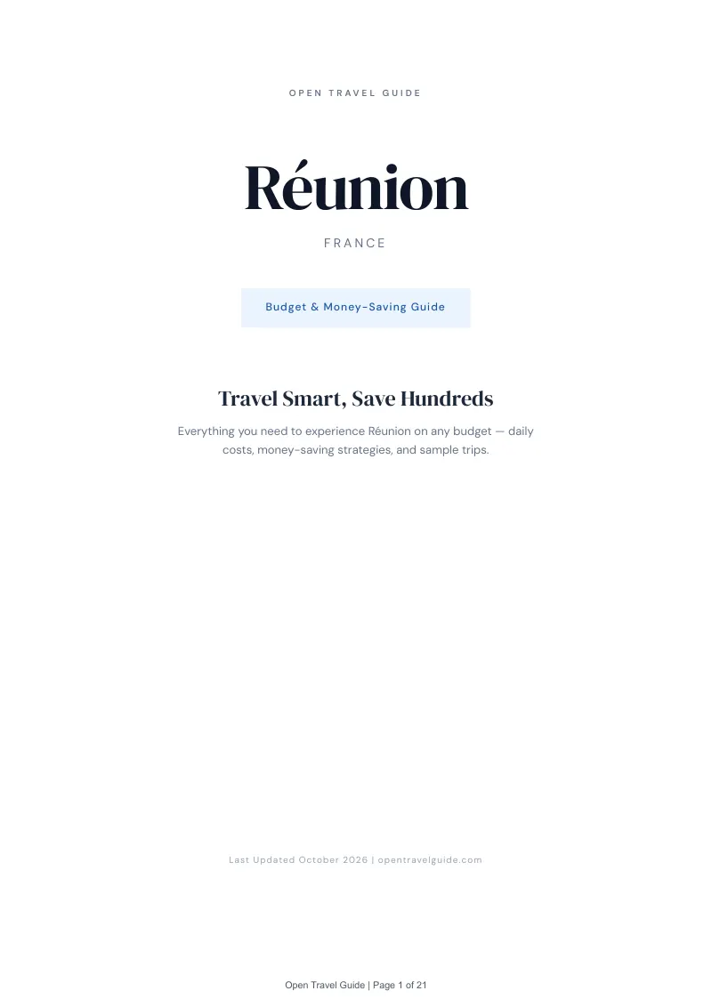 Réunion Budget & Money-Saving Guide: Cover