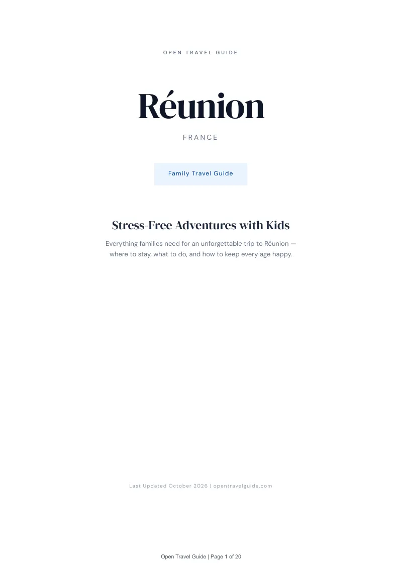 Réunion Family Travel Guide: Cover