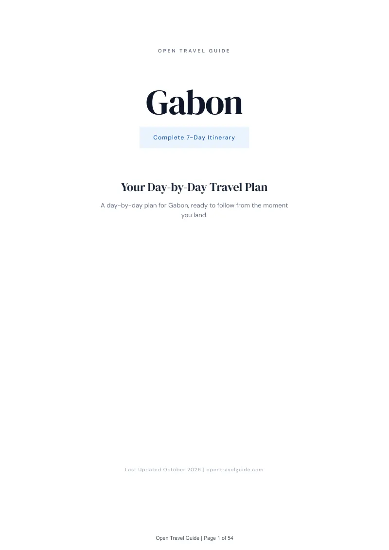 Gabon 7-Day Itinerary: Cover