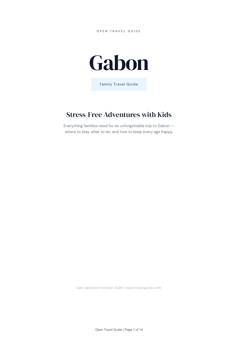 Gabon Family Travel Guide: Cover
