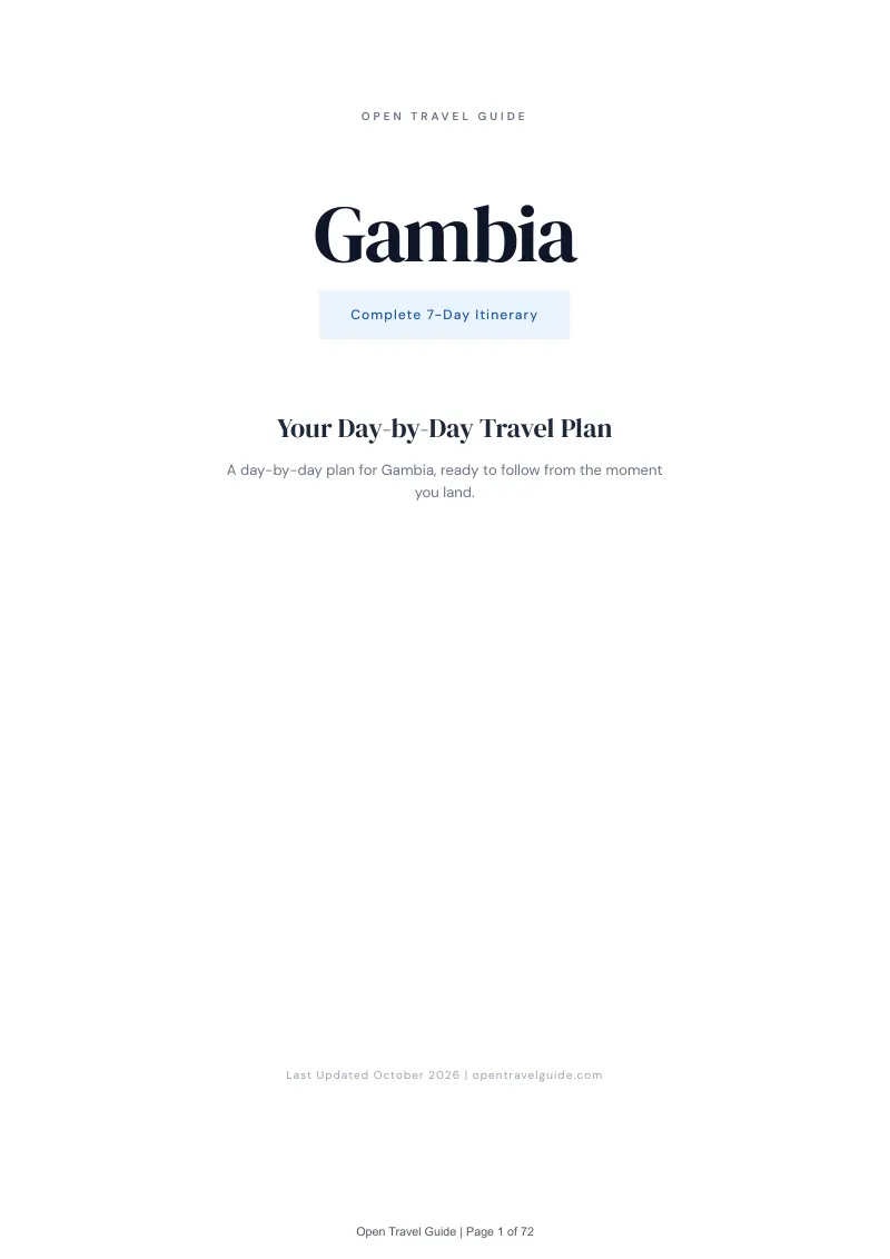 Gambia 7-Day Itinerary: Cover