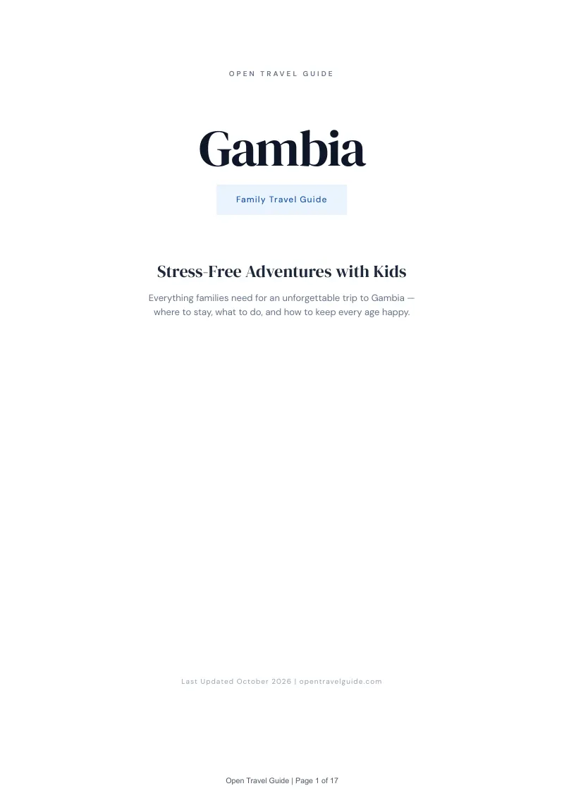 Gambia Family Travel Guide: Cover