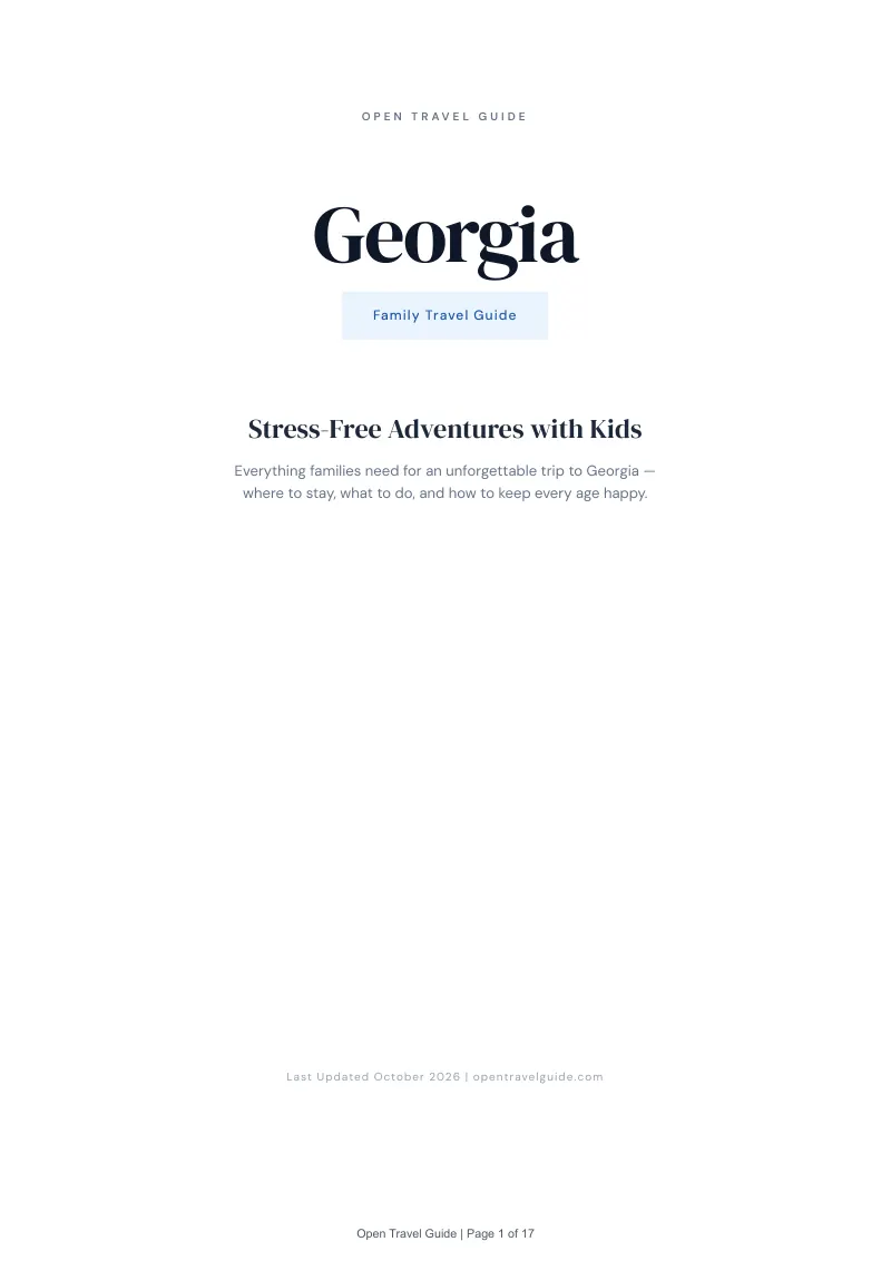 Georgia Family Travel Guide: Cover