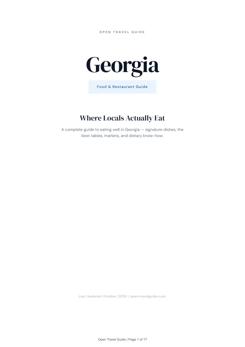 Georgia Food & Restaurant Guide: Cover