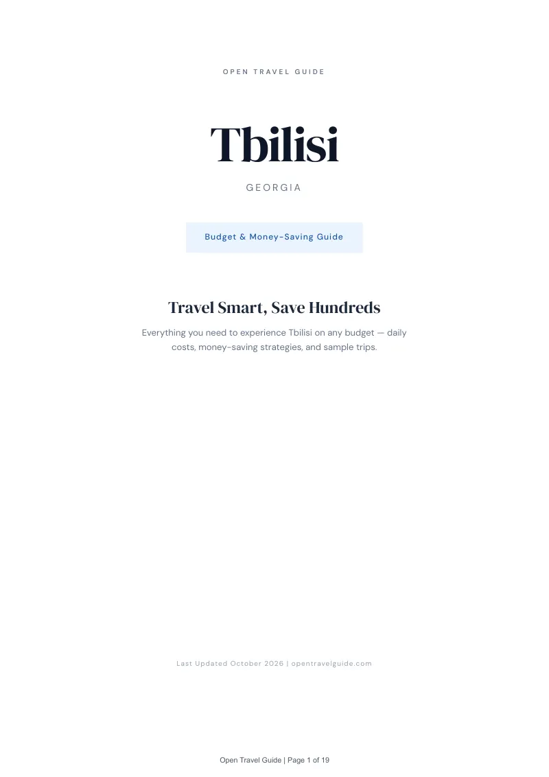 Tbilisi Budget & Money-Saving Guide: Cover