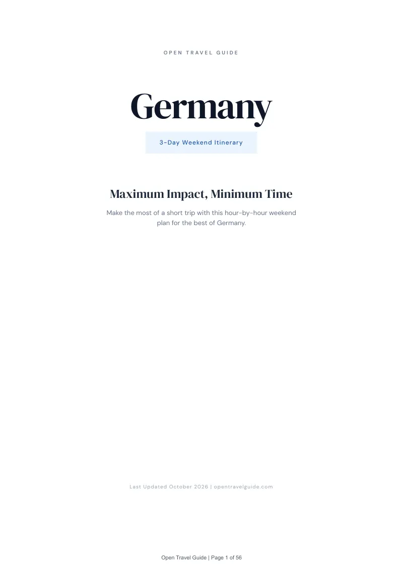 Germany 3-Day Weekend Itinerary: Cover