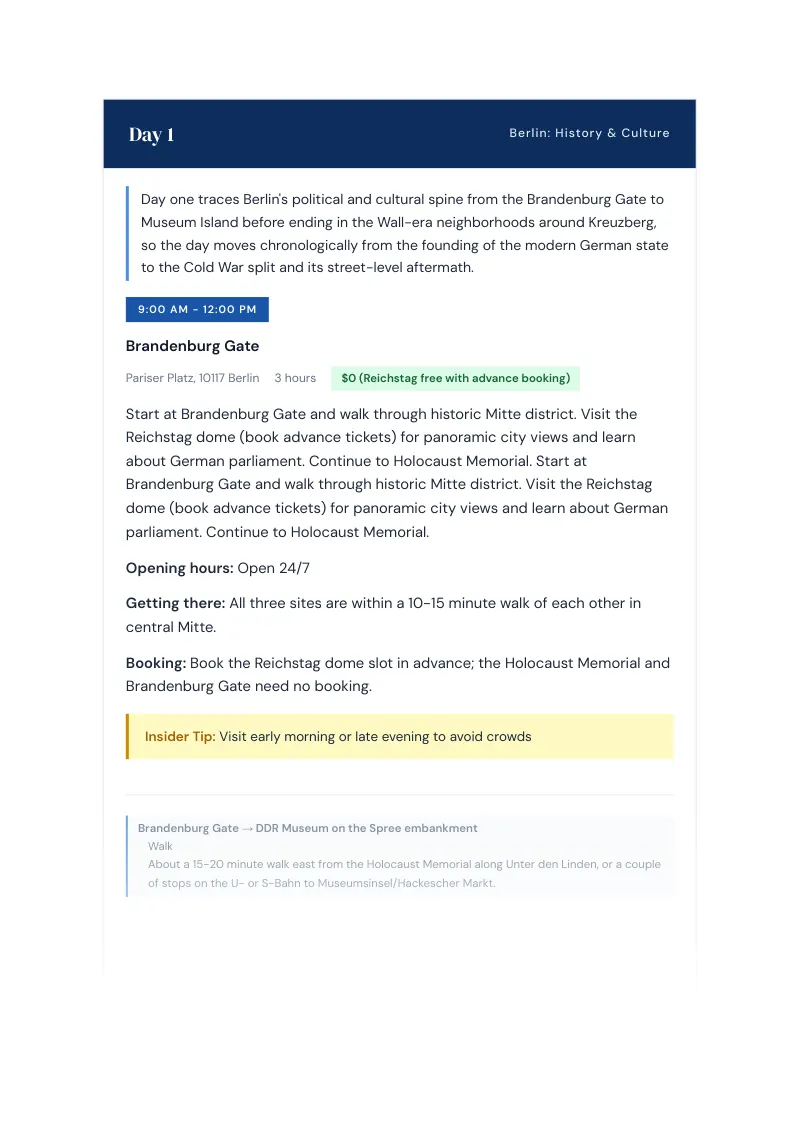 Germany 7-Day Itinerary: Day 1