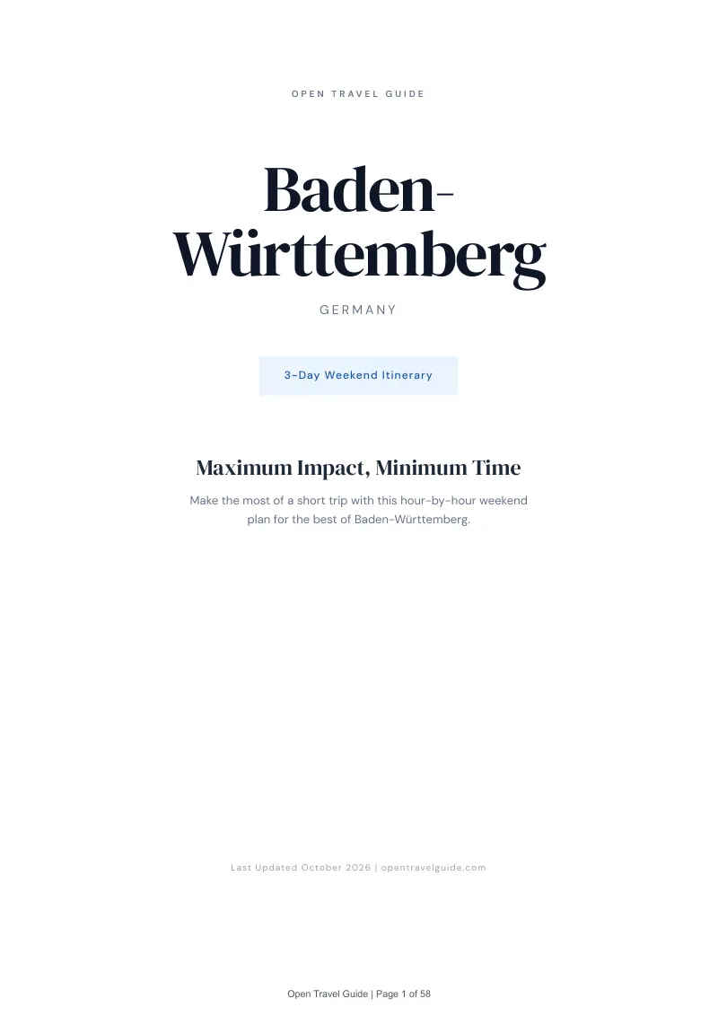 Baden Württemberg 3-Day Weekend Itinerary: Cover