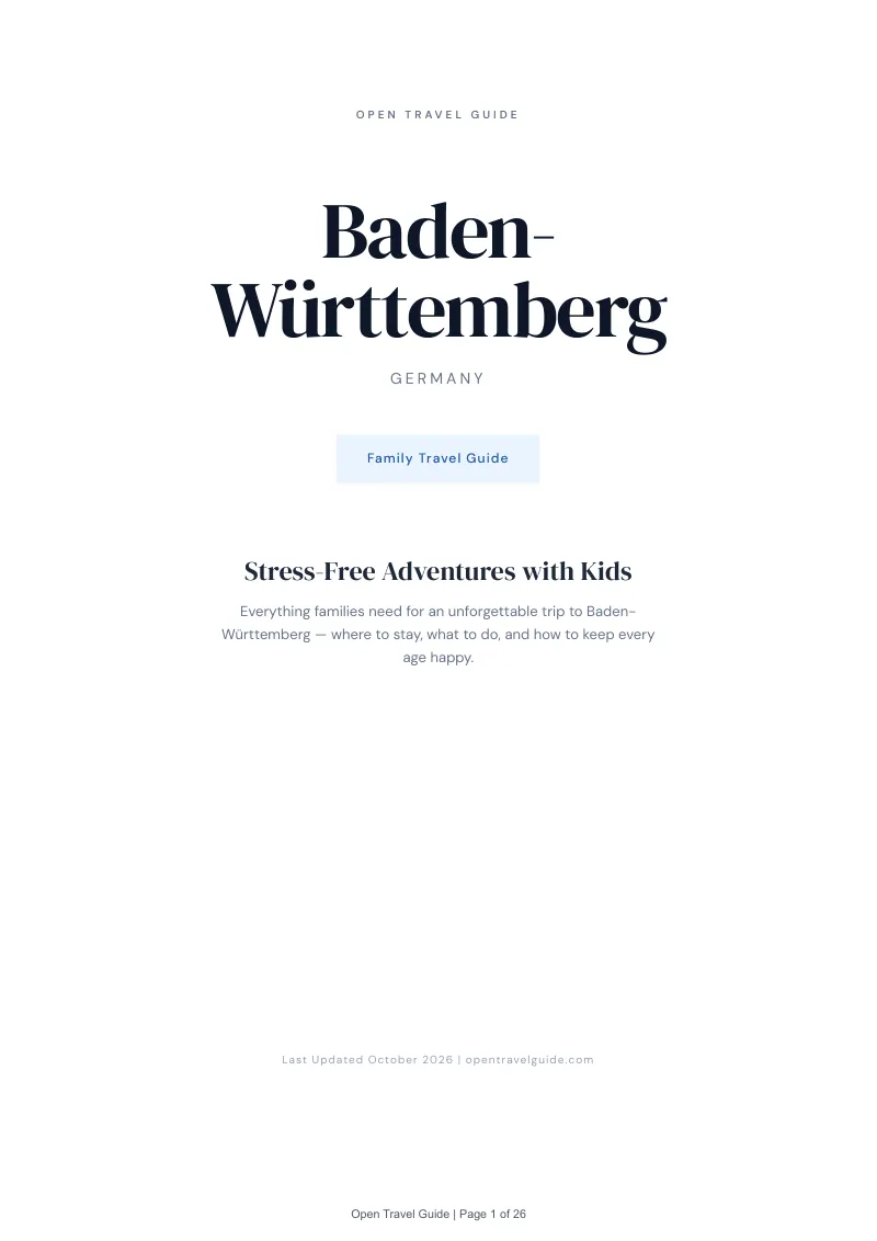 Baden Württemberg Family Travel Guide: Cover