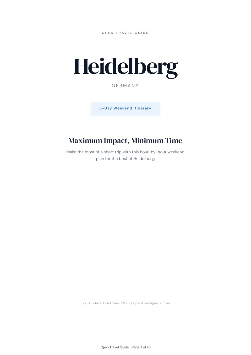 Heidelberg 3-Day Weekend Itinerary: Cover