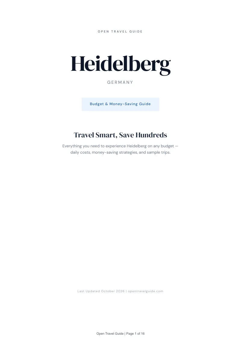 Heidelberg Budget & Money-Saving Guide: Cover