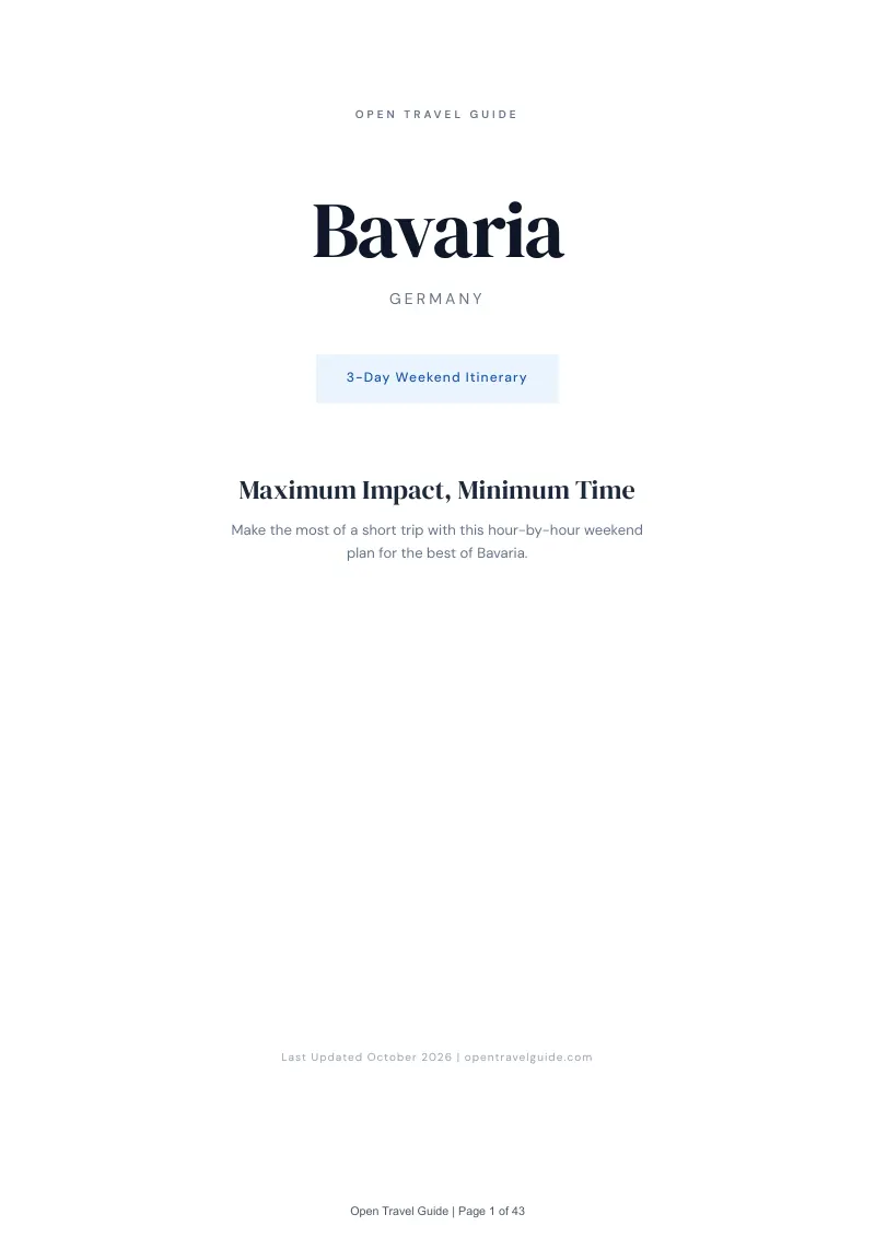 Bavaria 3-Day Weekend Itinerary: Cover