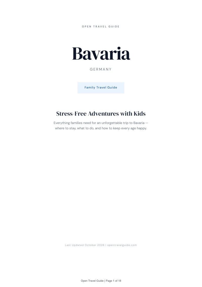 Bavaria Family Travel Guide: Cover