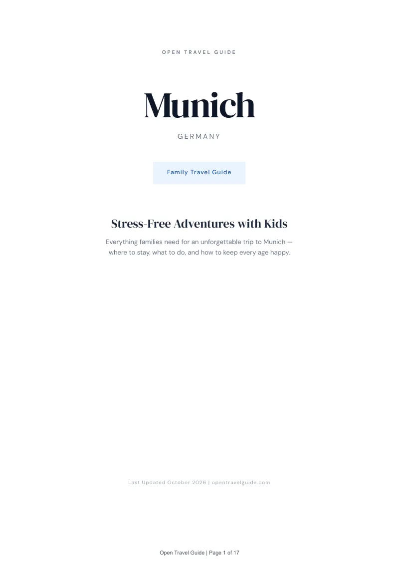 Munich Family Travel Guide: Cover