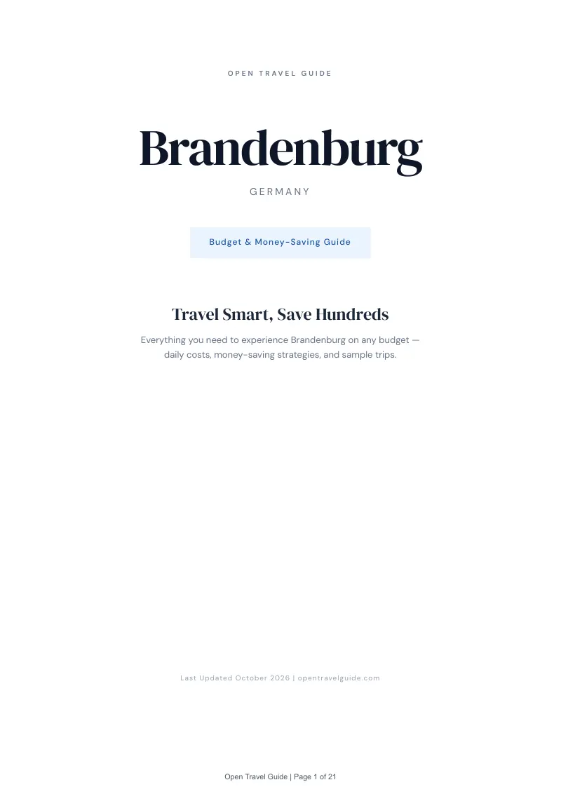 Brandenburg Budget & Money-Saving Guide: Cover