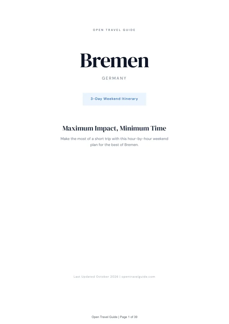 Bremen 3-Day Weekend Itinerary: Cover