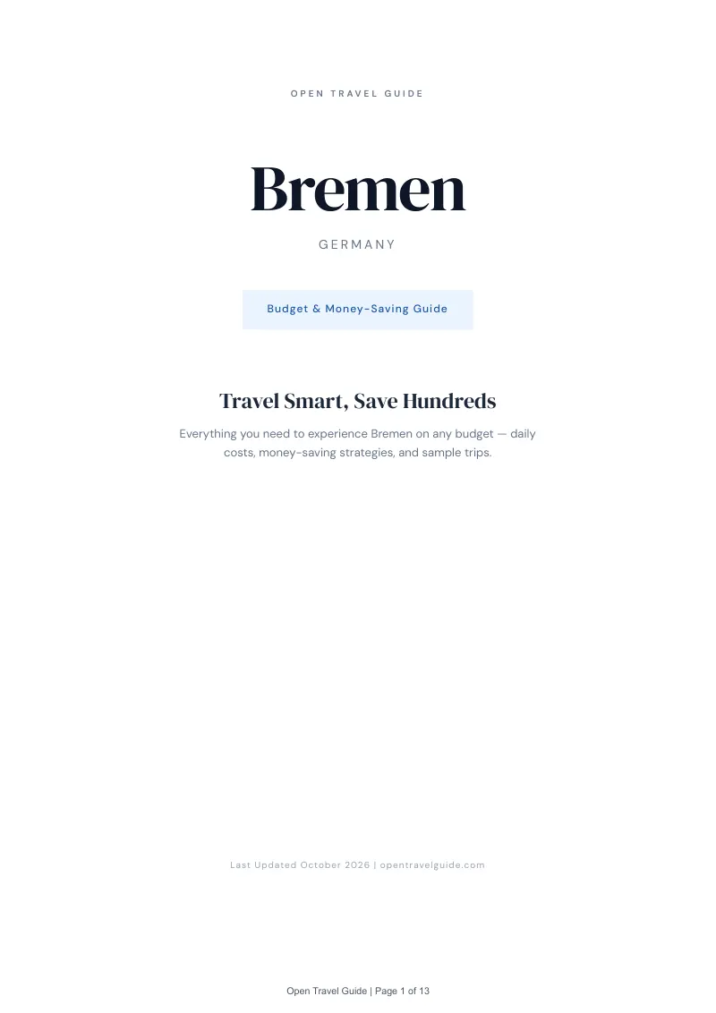 Bremen Budget & Money-Saving Guide: Cover