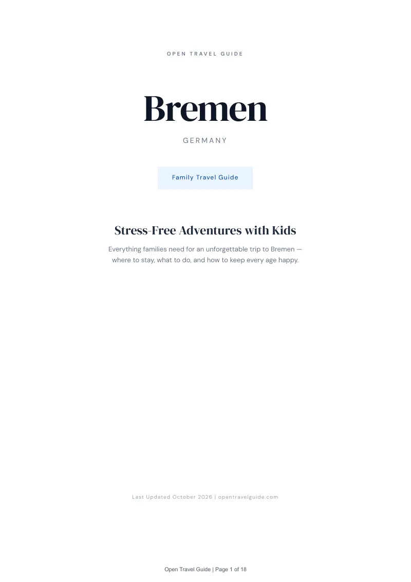 Bremen Family Travel Guide: Cover