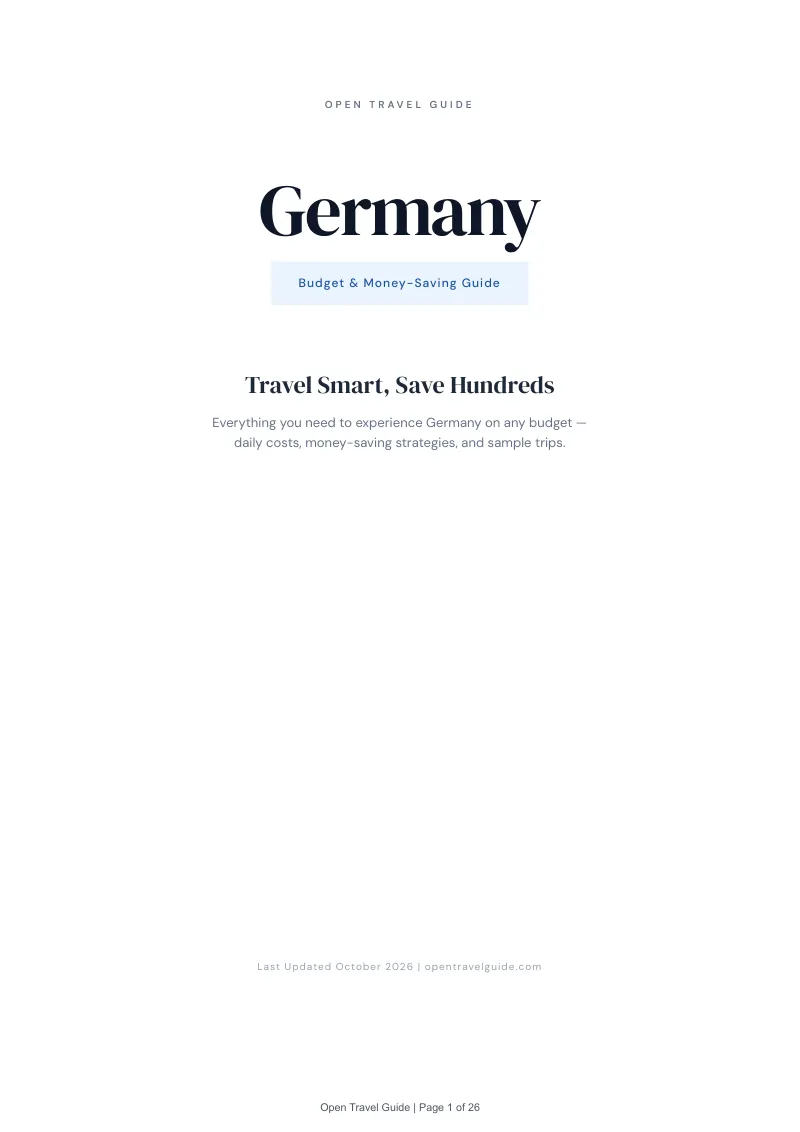 Germany Budget & Money-Saving Guide: Cover