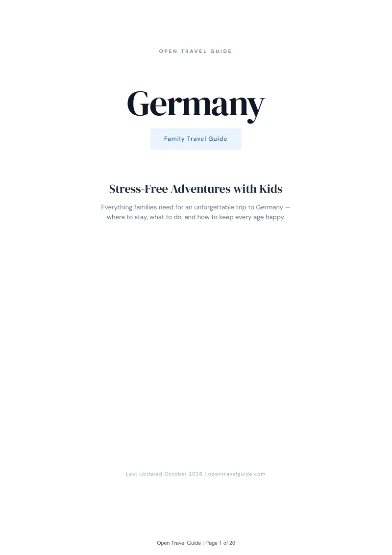Germany Family Travel Guide: Cover
