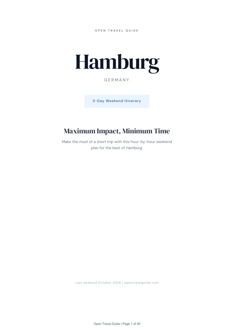 Hamburg 3-Day Weekend Itinerary: Cover
