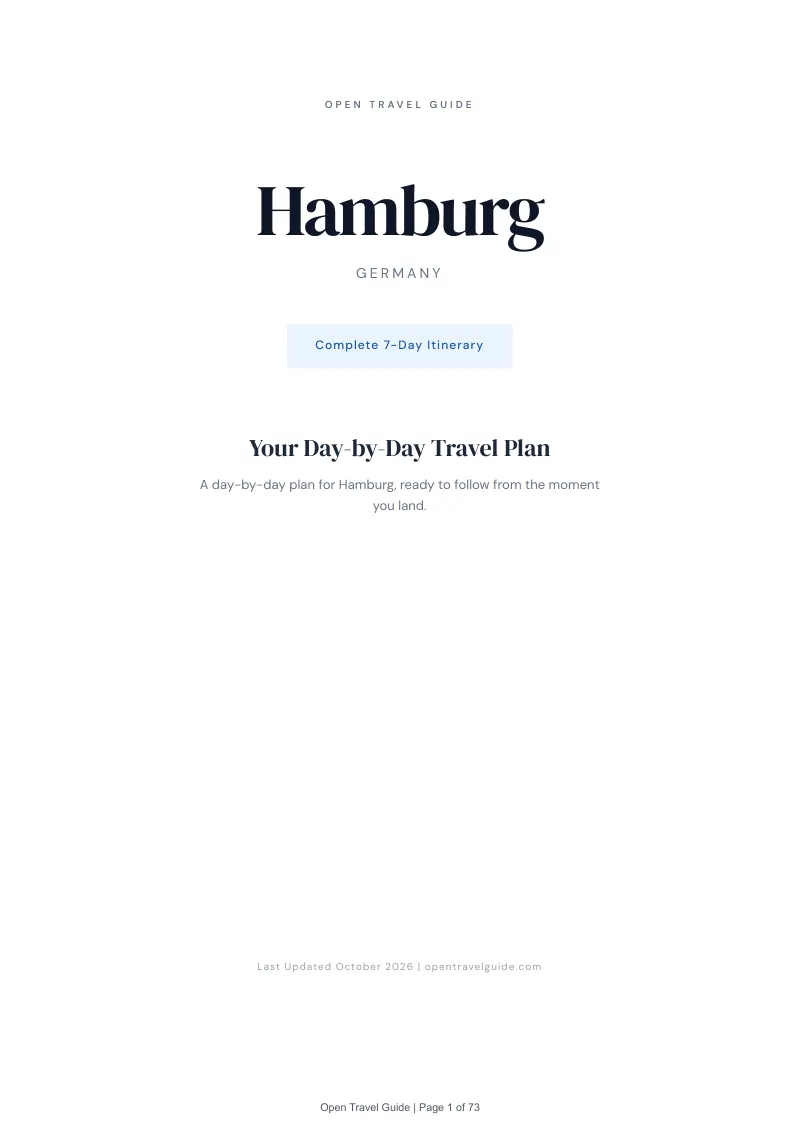 Hamburg 7-Day Itinerary: Cover
