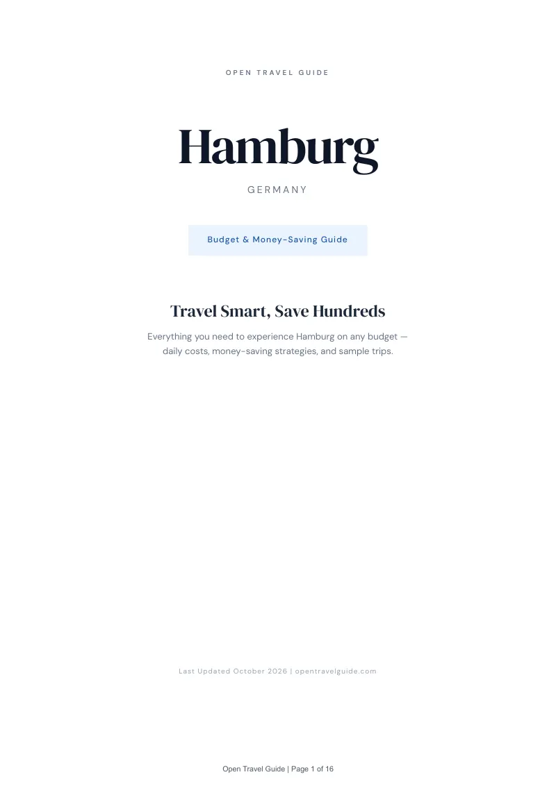 Hamburg Budget & Money-Saving Guide: Cover