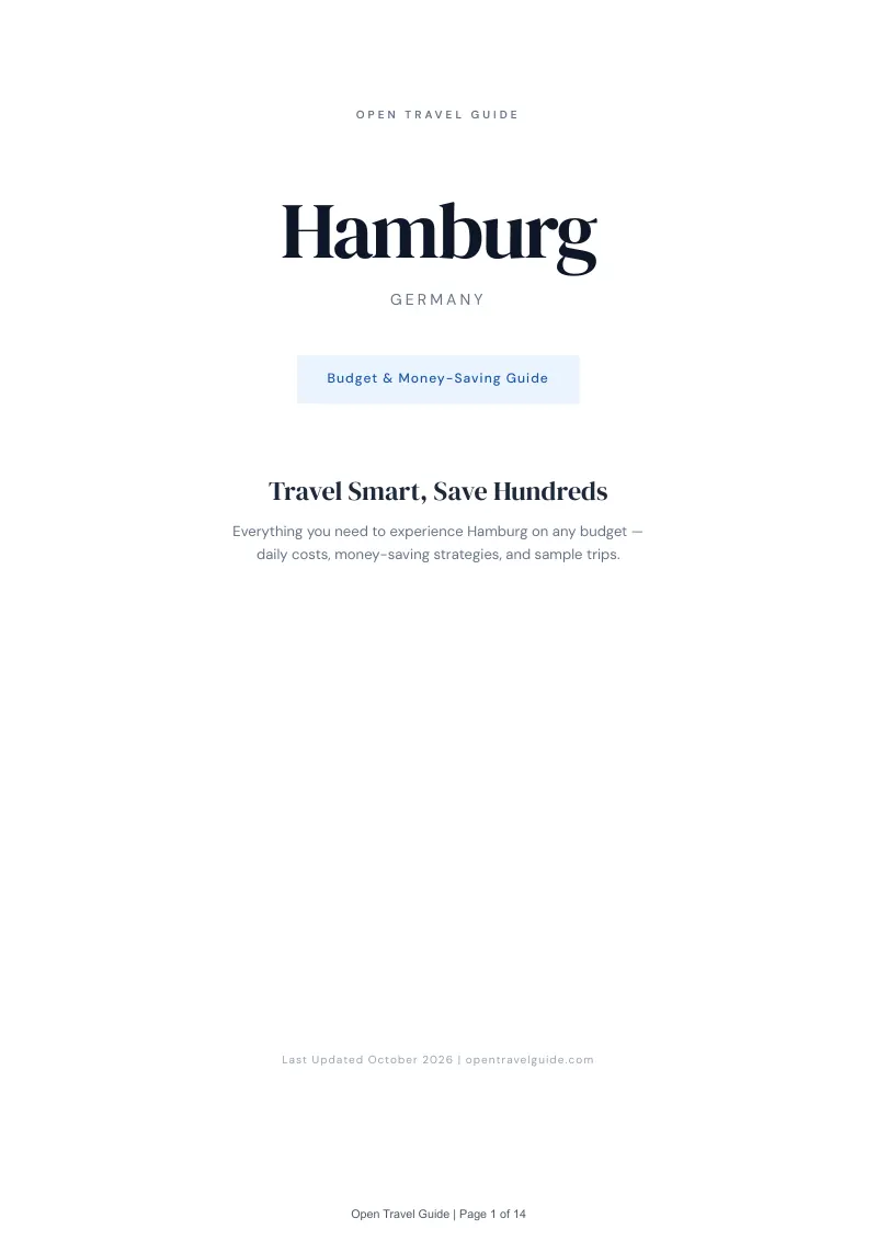 Hamburg Budget & Money-Saving Guide: Cover