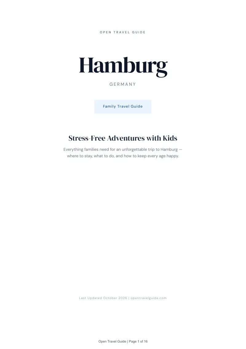 Hamburg Family Travel Guide: Cover