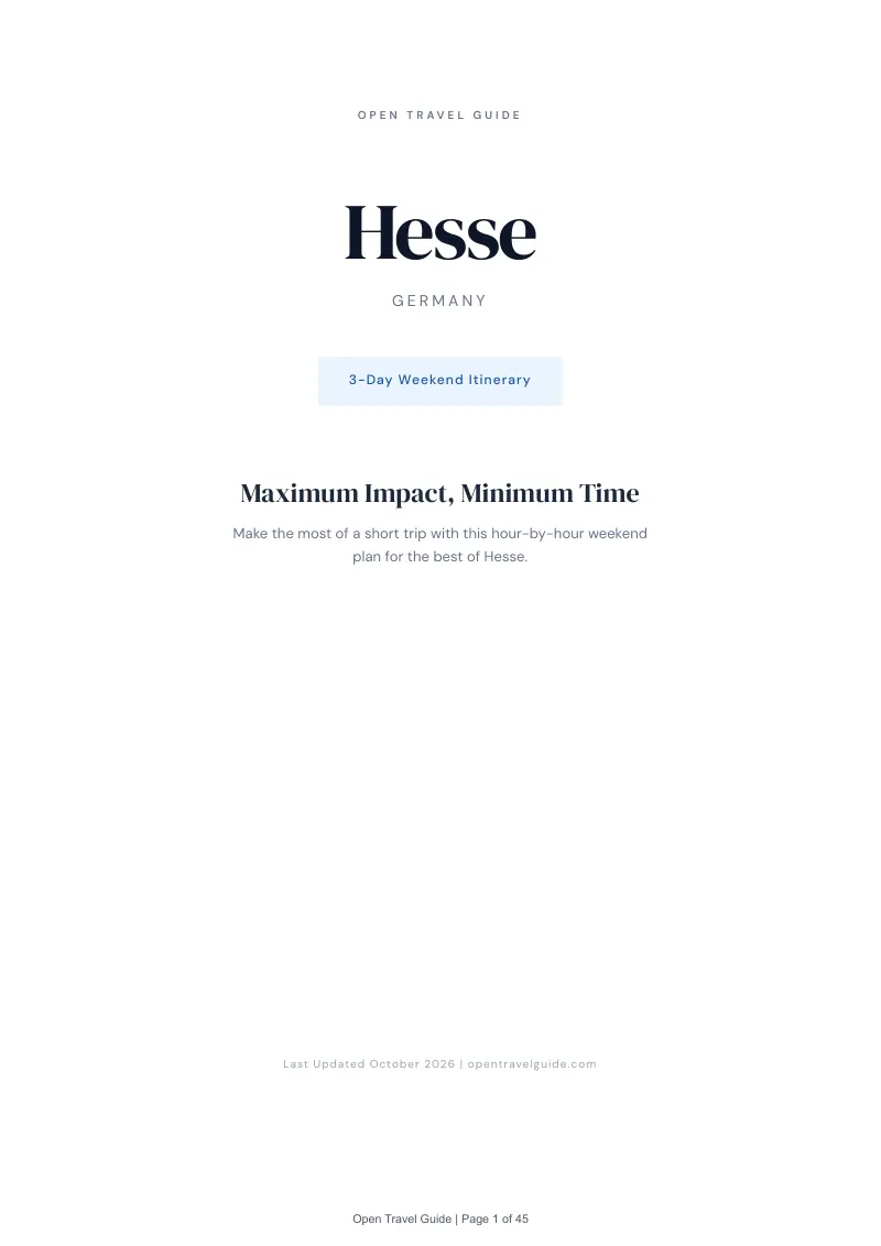 Hesse 3-Day Weekend Itinerary: Cover