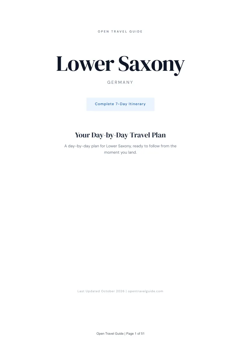 Lower Saxony 7-Day Itinerary: Cover