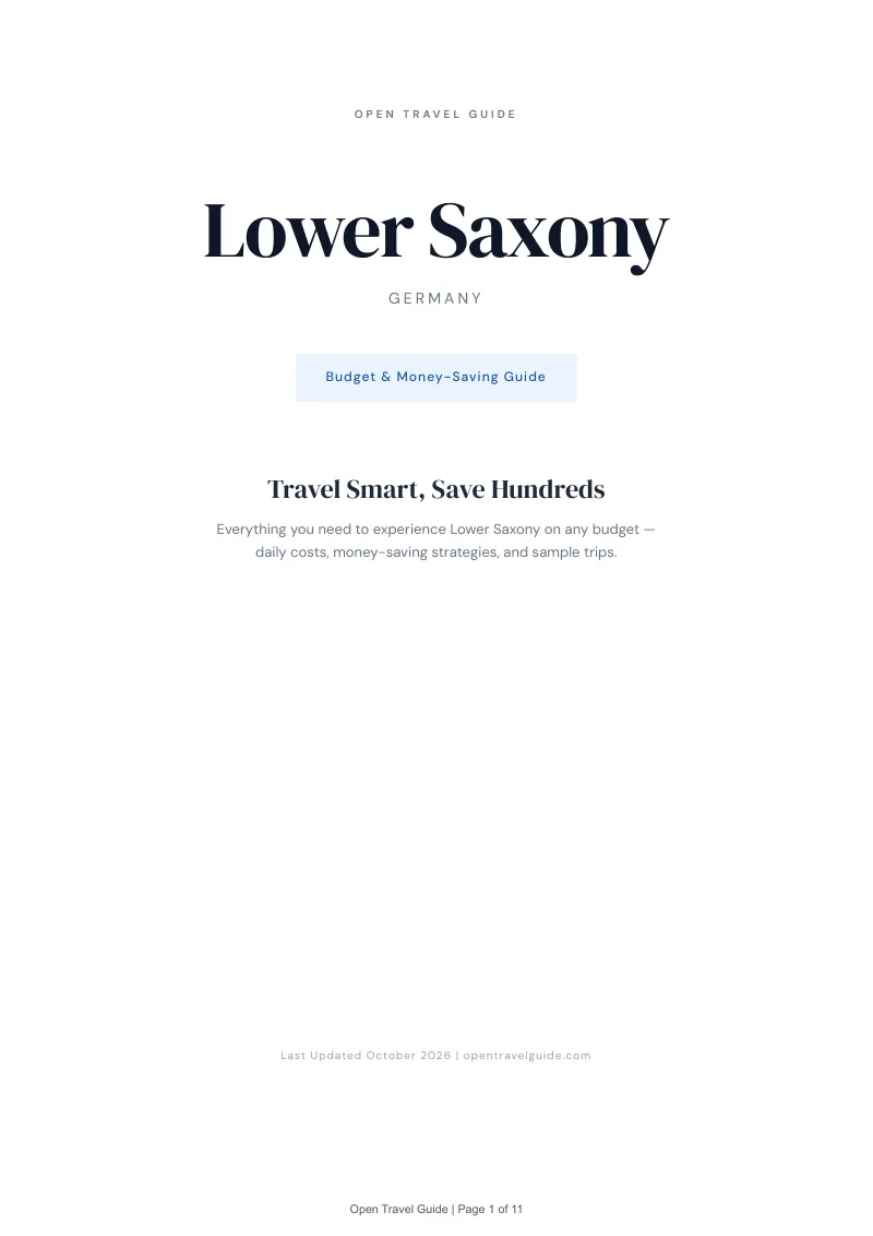 Lower Saxony Budget & Money-Saving Guide: Cover