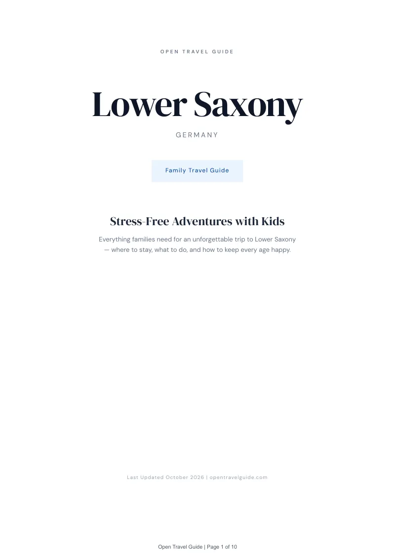 Lower Saxony Family Travel Guide: Cover