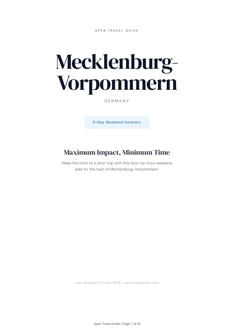 Mecklenburg Vorpommern 3-Day Weekend Itinerary: Cover