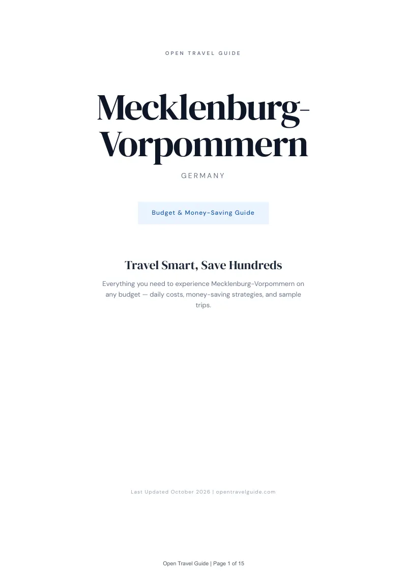 Mecklenburg Vorpommern Budget & Money-Saving Guide: Cover