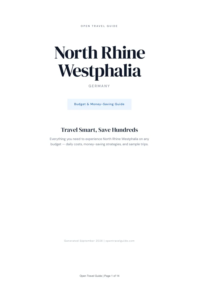 North Rhine Westphalia Complete Travel Bundle: Budget guide · Cover