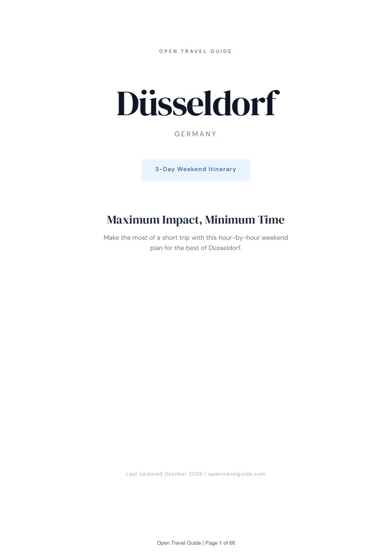 Duesseldorf 3-Day Weekend Itinerary: Cover