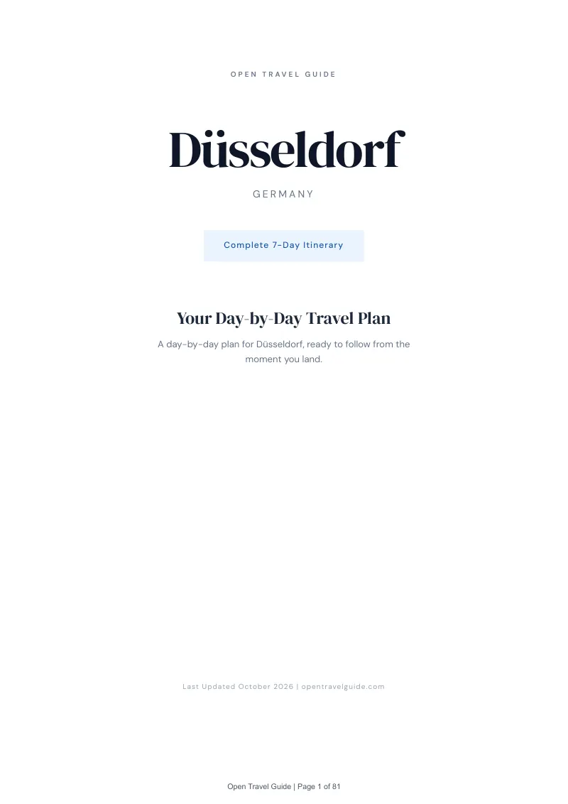 Duesseldorf 7-Day Itinerary: Cover