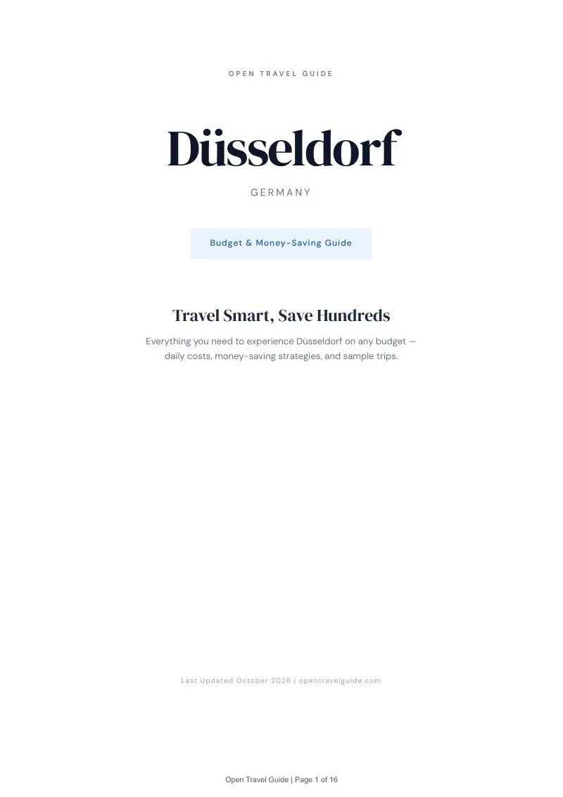 Duesseldorf Budget & Money-Saving Guide: Cover