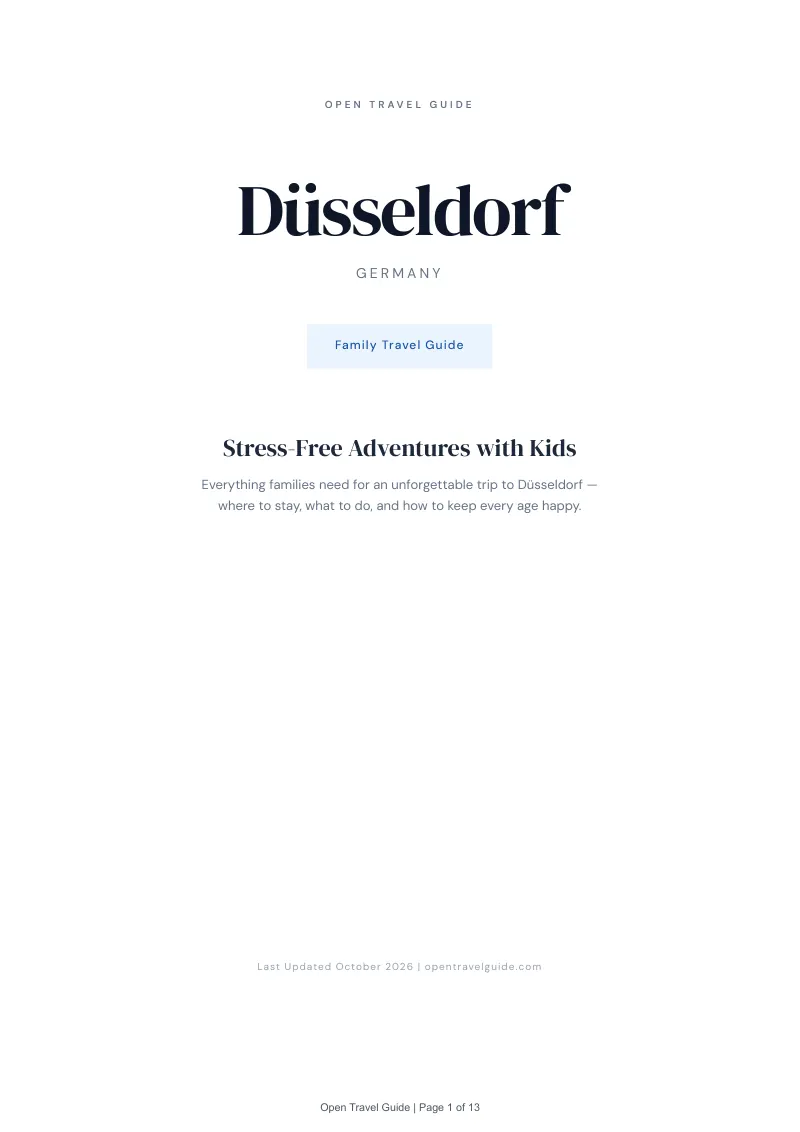 Duesseldorf Family Travel Guide: Cover