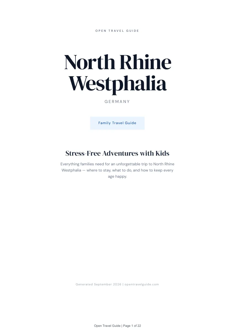 North Rhine Westphalia Complete Travel Bundle: Family guide · Cover