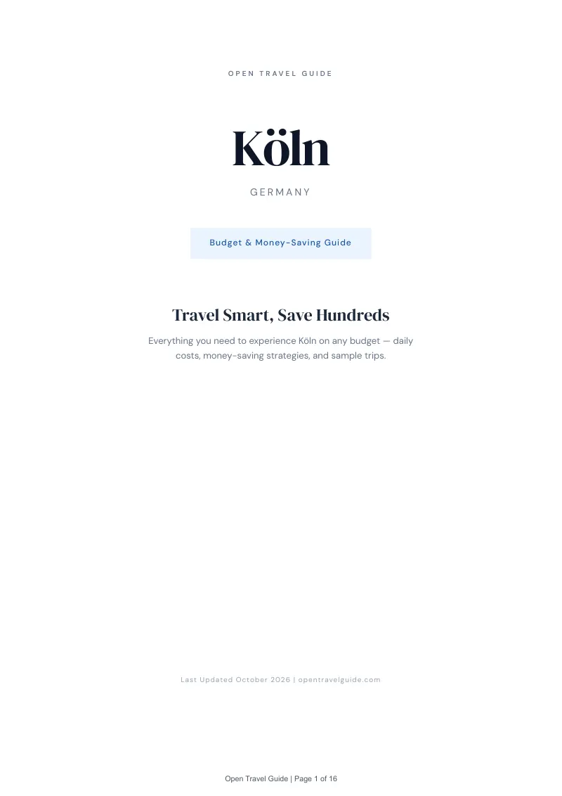 Koeln Budget & Money-Saving Guide: Cover