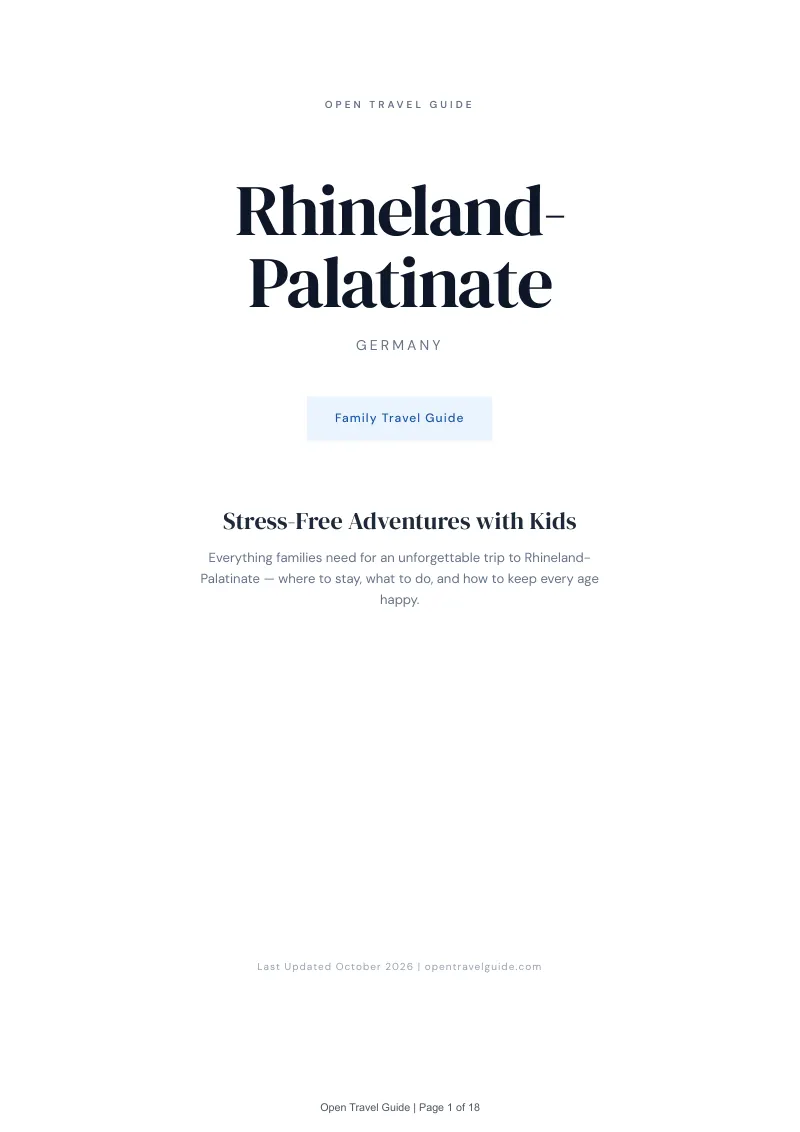 Rhineland Palatinate Family Travel Guide: Cover