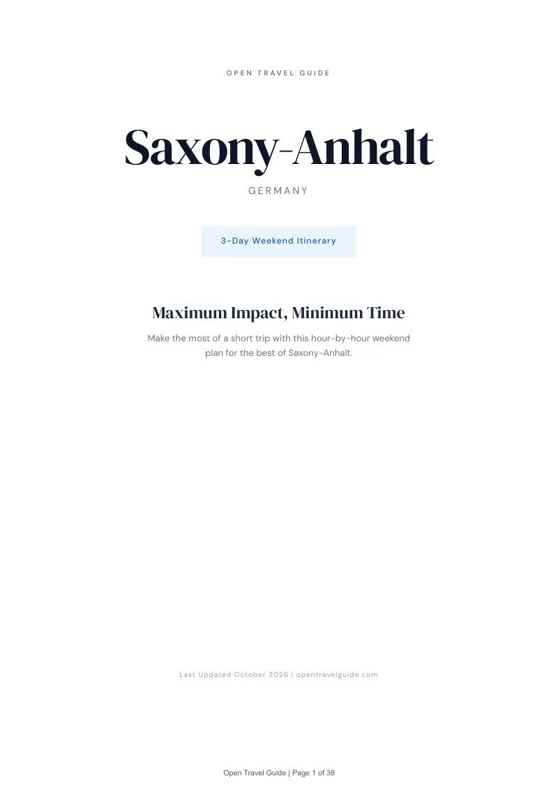 Saxony Anhalt 3-Day Weekend Itinerary: Cover