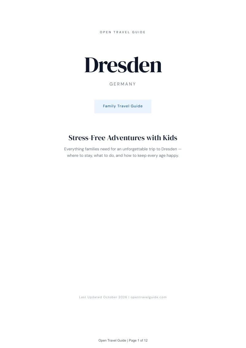 Dresden Family Travel Guide: Cover