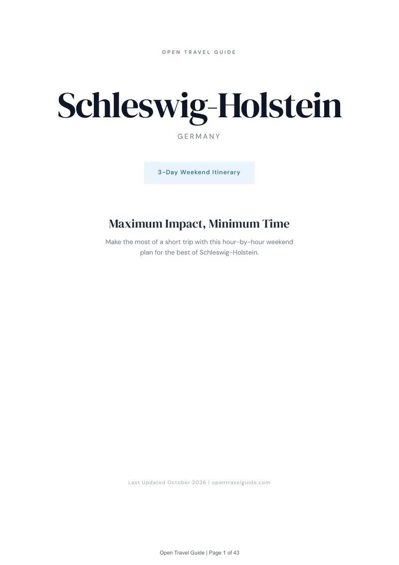 Schleswig Holstein 3-Day Weekend Itinerary: Cover